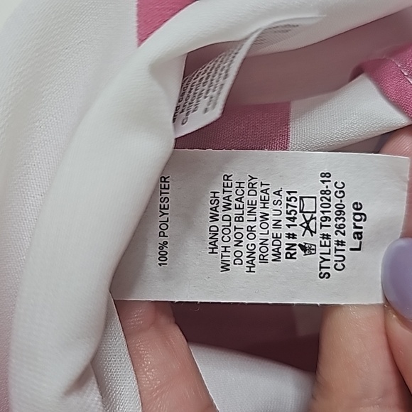 5/25 ❤️ Fantastic Fawn Pink and White Striped Crop Top with Attached Sleeves - Picture 6 of 6